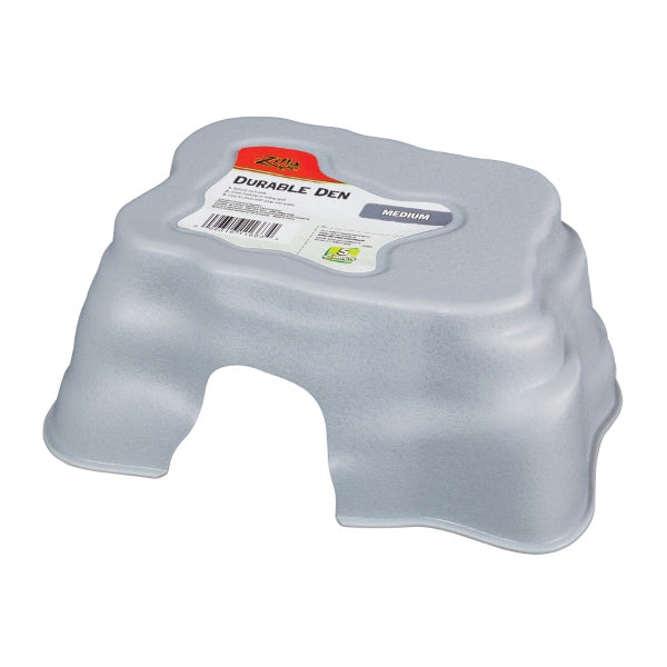 Durable Den Plastic Reptile Hideout Grey