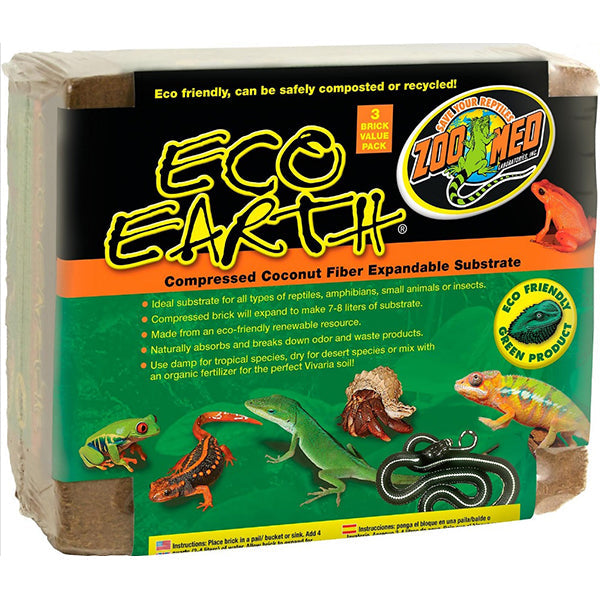 Eco Earth Compressed Coconut Fiber Reptile & Amphibian Substrate