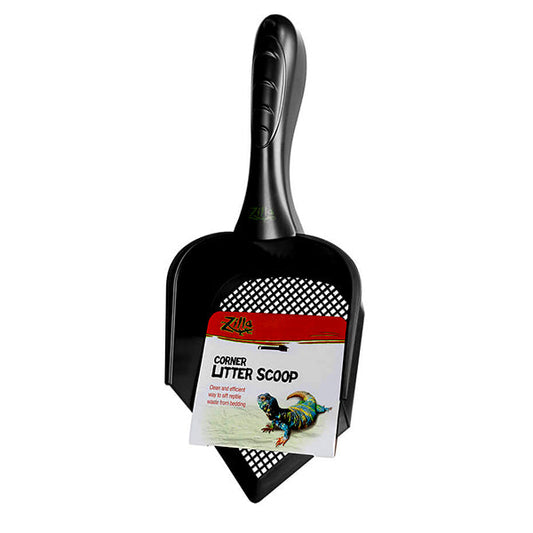 Corner Litter Scoop Plastic Terrarium Maintenance Tool Black