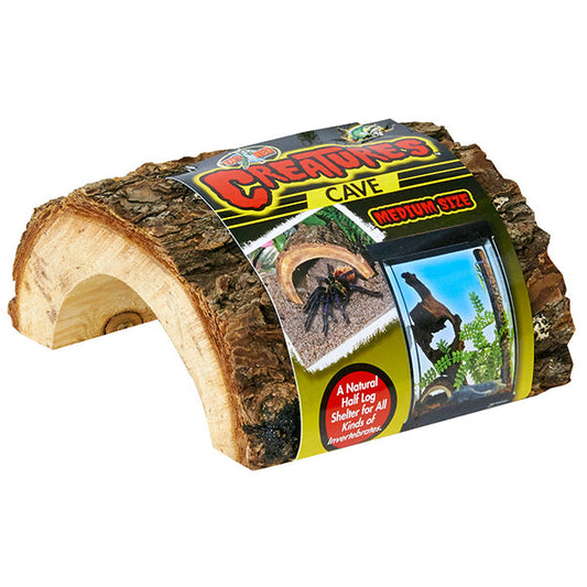 Creatures Cave Half Log Shelter Habitat Addition