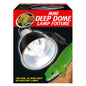 Deep Dome Lamp Fixture with On/Off Switch Aluminium & Ceramic Black