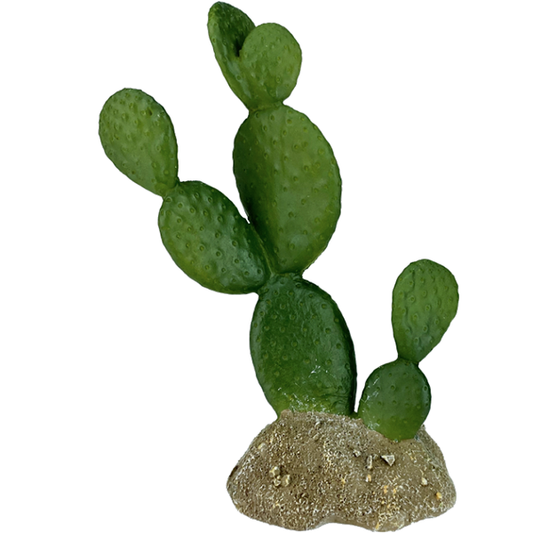 Desert Prickly Pear Cactus Resin Reptile Terrarium Decoration